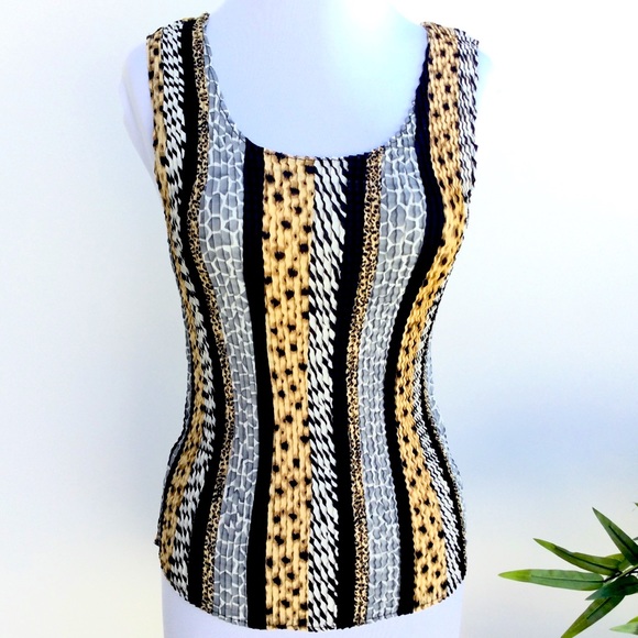 Impressions Tops - Animal Print Top